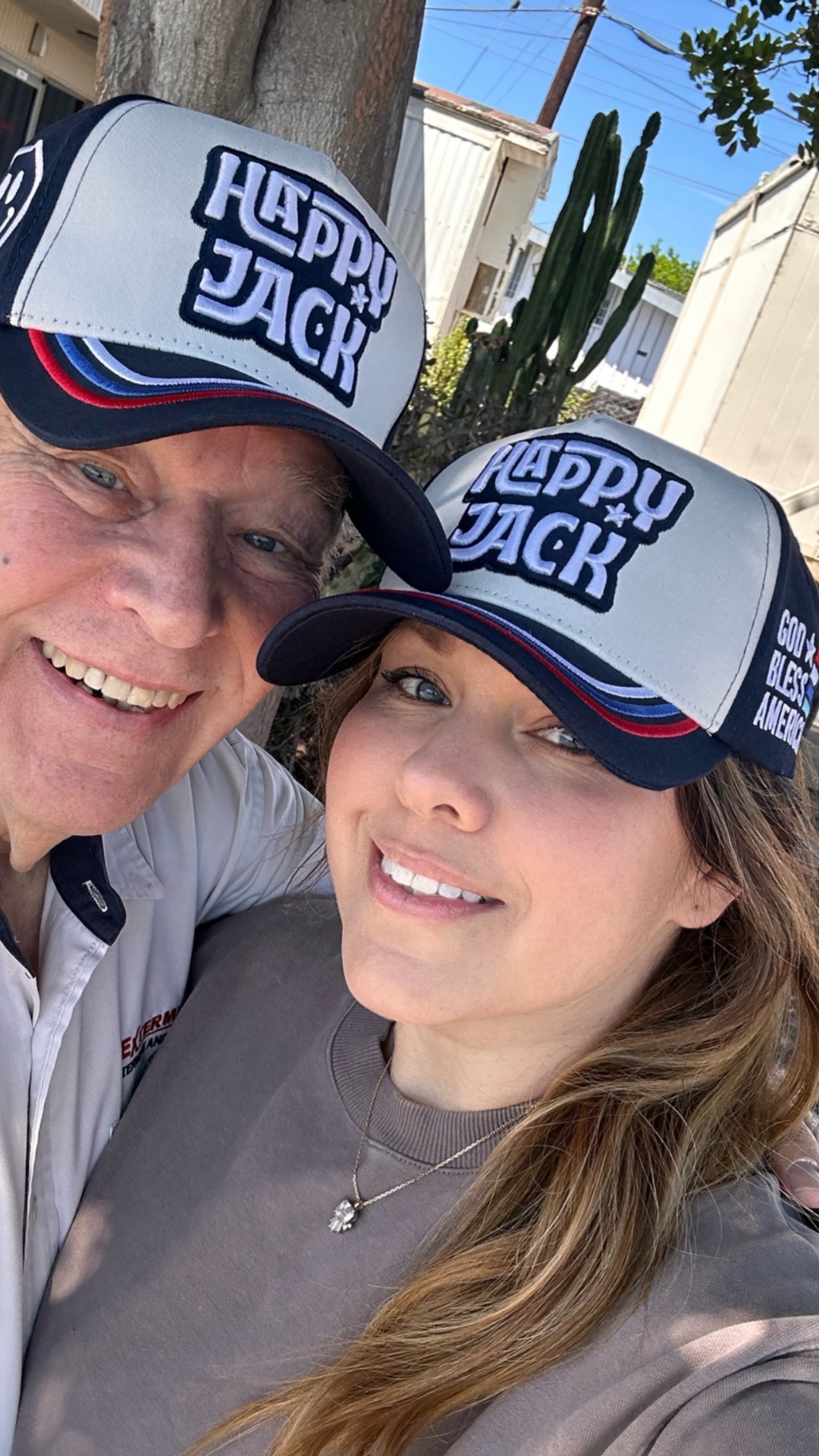Gemma and family wearing Happy Jack hats